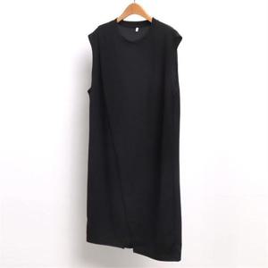 [강물처럼]빅사이즈사랑해요 4728L109 사선 조끼 롱 원피스 WW (