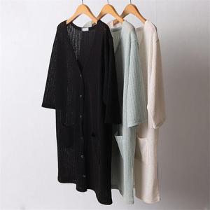 [강물처럼]빅사이즈사랑해요 D821L107 시스루썸머포켓가디건 OL