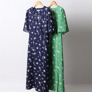 [강물처럼]빅사이즈사랑해요 D824L107 뒷리본피크닉롱원피스 YP