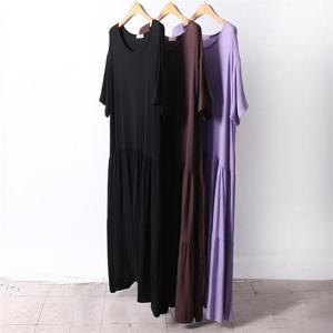 [강물처럼]빅사이즈사랑해요 D711L106 스판실키캉캉롱원피스 RA