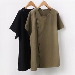 [강물처럼]빅사이즈사랑해요 A134L106 카키 클로즈 블라우스 WW