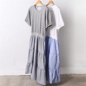 [강물처럼]빅사이즈사랑해요 D624L106 마린잔단가라롱원피스 CH