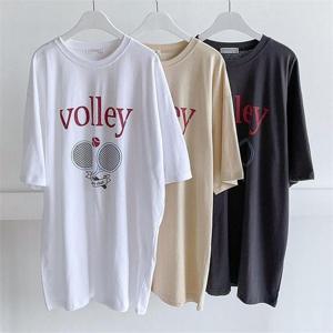 [강물처럼]빅사이즈사랑해요 E257L105 오버테니스반팔티셔츠 SF