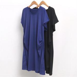 [강물처럼]빅사이즈사랑해요 5746L105 양 셔링 미니 원피스 WW (