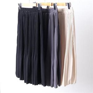 [강물처럼]빅사이즈사랑해요 D469L105 심플쉬폰플리츠스커트 BE