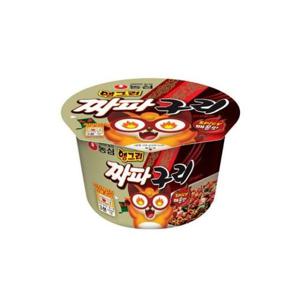 매운라면 농심 앵그리 짜파구리 큰컵 너구리 짜파게티 4개