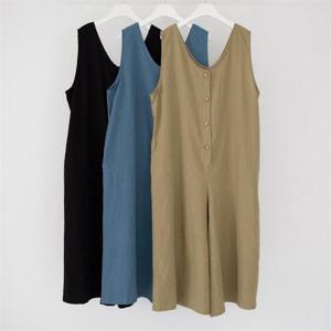 [강물처럼]빅사이즈사랑해요 9777L104 썸머레이어드린넨멜빵 EM