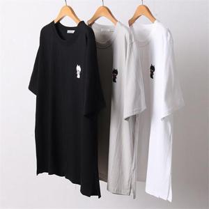 [강물처럼]빅사이즈사랑해요 D307L104 캐츠로고데일리반팔티 LY