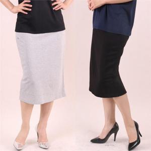 [강물처럼]빅사이즈사랑해요 5224L104 트임 면 밴딩 스커트 WW (