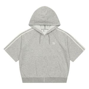 [소이]5부 2선 레이스 후드 점퍼 26M0182GY_OD