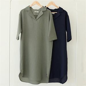 [강물처럼]빅사이즈사랑해요 E044L103 예나언발7부롱원피스 DB (