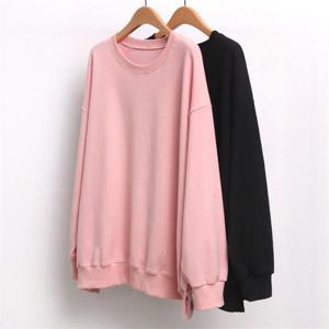 [강물처럼]빅사이즈사랑해요 6894L103 박시 트임 맨투맨 WW (681