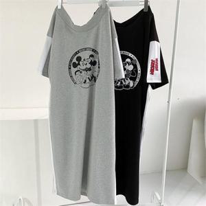 [강물처럼]빅사이즈사랑해요 E021L103 미니키스옆배색원피스 TS