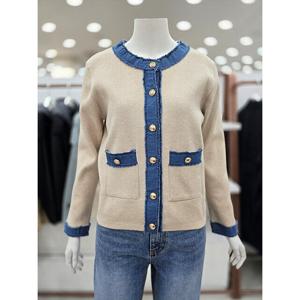 [ab.f.z]데님배색 라운드 니트 가디건( AFA5HY36G )_DJ