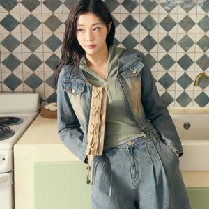 [에고이스트][CAPSULE LINE] 자수 포인트 빈티지 후드 티셔츠 ES2CL363