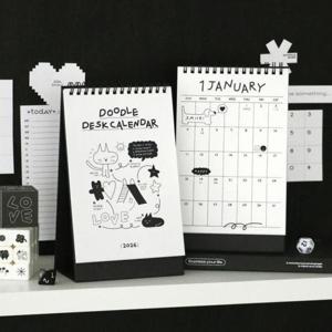 [문구] 2026 아이코닉 두들 탁상달력 데스크 캘린더