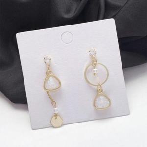 언발귀걸이 블링썸언발귀걸이 언발란스원석골드귀걸이(화이트)