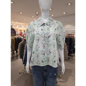 [비꼴리끄] A라인 퍼프 소매 블라우스 B252WB1010430