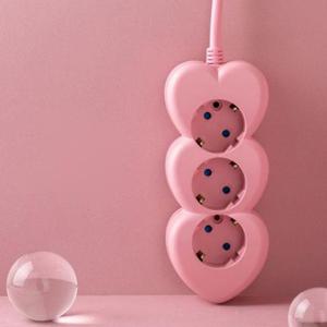 멀티콘센트 국산 멀티탭 KM하트탭 3구 인테리어 하트멀티탭 1.5M