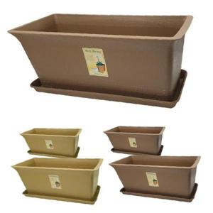 웰빙 직사각 화분 토분느낌 플라스틱화분 2종