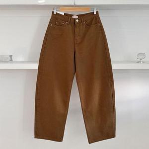 [다잇템]여성 면원단 카멜 와이드핏 보온 겨울바지 (44353976A)