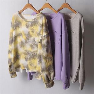 [강물처럼]빅사이즈사랑해요 B998L103 퍼플나염면쭈리맨투맨 LT