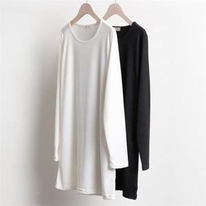 [강물처럼]빅사이즈사랑해요 0078RL103 데일리 기본 롱 티 NB (6