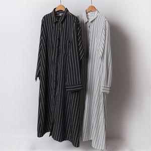 [강물처럼]빅사이즈사랑해요 B966L102 잔줄쉬폰카라롱원피스 CR