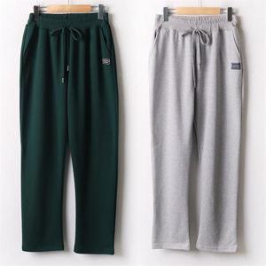 [강물처럼]빅사이즈 라벨 패치 밴딩 트레이닝 팬츠 GOA864 양면