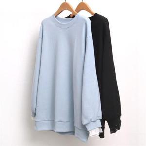 [강물처럼]빅사이즈사랑해요 8146L102 시보리 쉬폰 맨투맨 GO (6