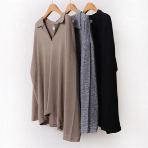 [강물처럼]빅사이즈사랑해요 B410L102 랩핑레이온카라티셔츠 MO