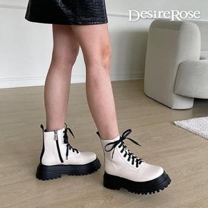 [디자이어로즈][디자이어로즈] 여성 사이드지퍼 청키 워커 6.5cm