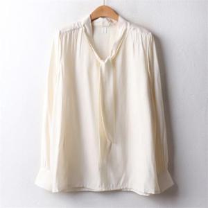 [강물처럼]아이우먼 샤틴타이카라블라우스 YPB806M101 빅사이즈