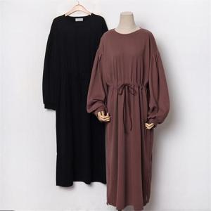 [강물처럼]빅사이즈 101 기모스판끈트임원피스 DDLB799 (6521112