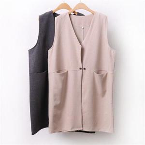 [강물처럼]빅사이즈사랑해요 9045L101 투버튼클래식롱베스트 WW