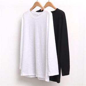 [강물처럼]빅사이즈사랑해요 8257L101 무지 슬라브 기본티 WW (6