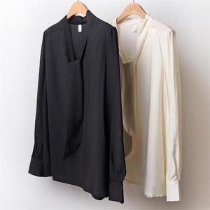 [강물처럼]빅사이즈사랑해요 B806L101 타이브이넥샤틴셔츠 YP (6