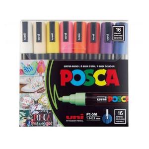 [문구] 글로벌이지 미쯔비시 유니 포스카 마카세트 5M 16색 PC5M16C