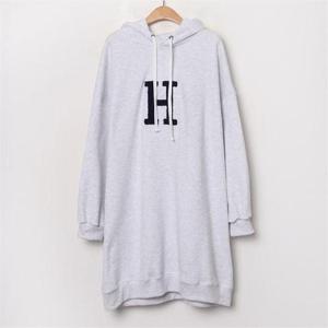 [강물처럼]아이우먼 H자수기모롱후드티 RAB770M101 빅사이즈 (64