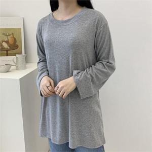 [강물처럼]빅사이즈 101 스판롱무지베이직티 DZYC544 (6494000A)