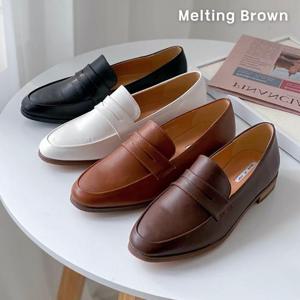 [로즈블로썸][멜팅브라운] 여성 모던 데일리 페니 로퍼 단화 3cm