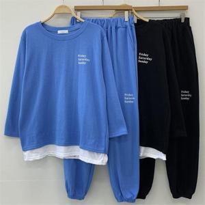 [강물처럼]빅사이즈사랑해요 C545L101 FRIDAY배색박시조거 ZY (6