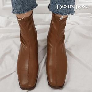 [디자이어로즈][디자이어로즈] 여성 지퍼 미들굽 앵클부츠 4cm (