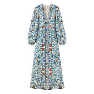 팜 리오 롱 원피스 353631 FLORATILEOFFWHITE26038 MultiColour