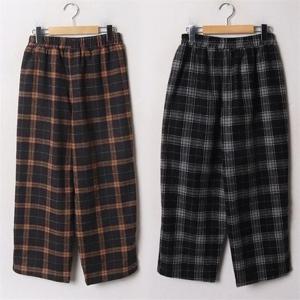 [강물처럼]위쉬몰 CR 울체크기모와이드팬츠(B690H001) 빅사이즈