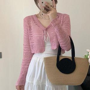 미니가디건 볼레로 레이스니트가디건 F007515_망니트