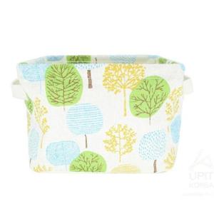 접이식 천바구니 나무 바스켓 정리바구니 수납용품