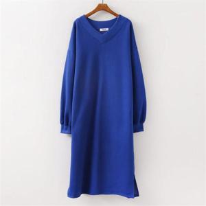 [강물처럼]아이우먼 브이시보리면원피스 GR7815M012 빅사이즈 (6