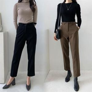 [강물처럼]위쉬몰 CA 반벨트기모슬랙스1918(C302H012) 빅사이즈