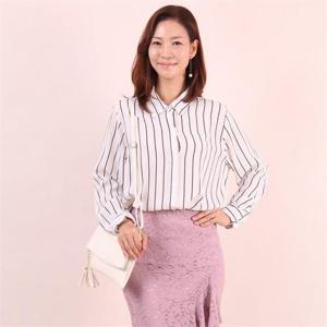 [강물처럼]빅사이즈사랑해요 6209L012 클래식 줄 블라우스 WW (6